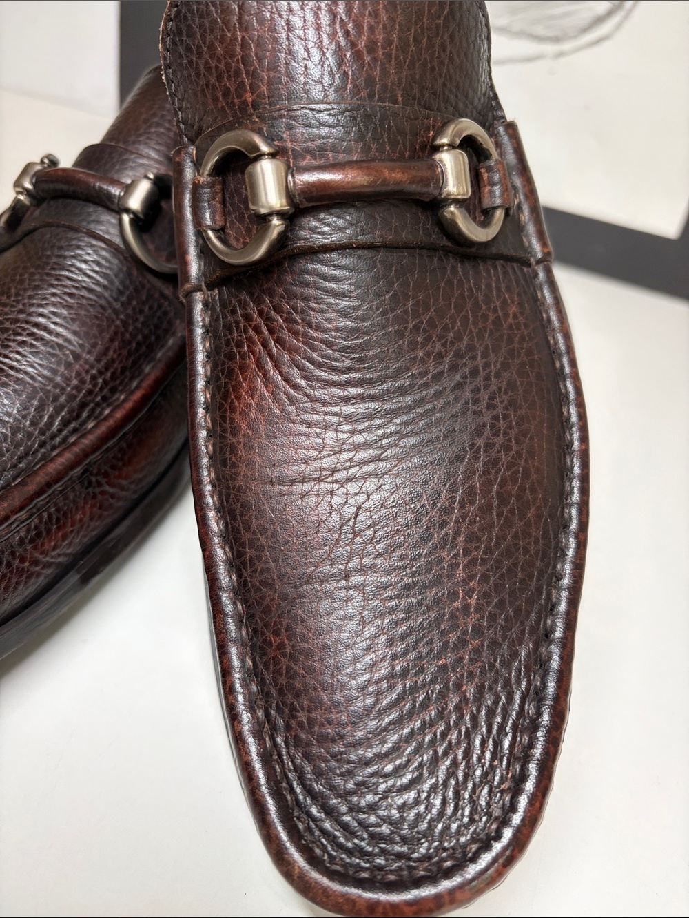 Magnanni Blas III Men's Brown Leather Moc Toe Bit Loafers Size US 9.5 - Picture 2 of 16